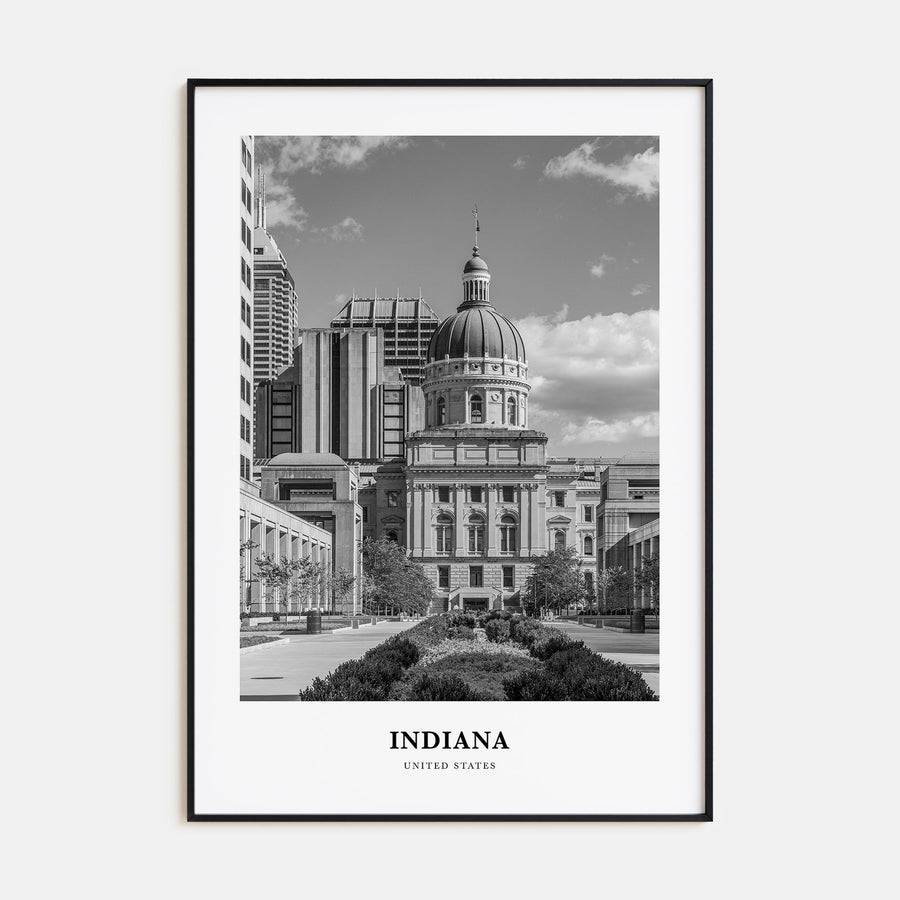 Indiana Portrait B&W Poster
