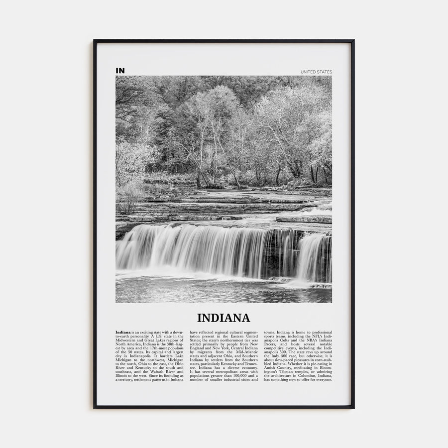 Indiana Travel B&W No 1 Poster