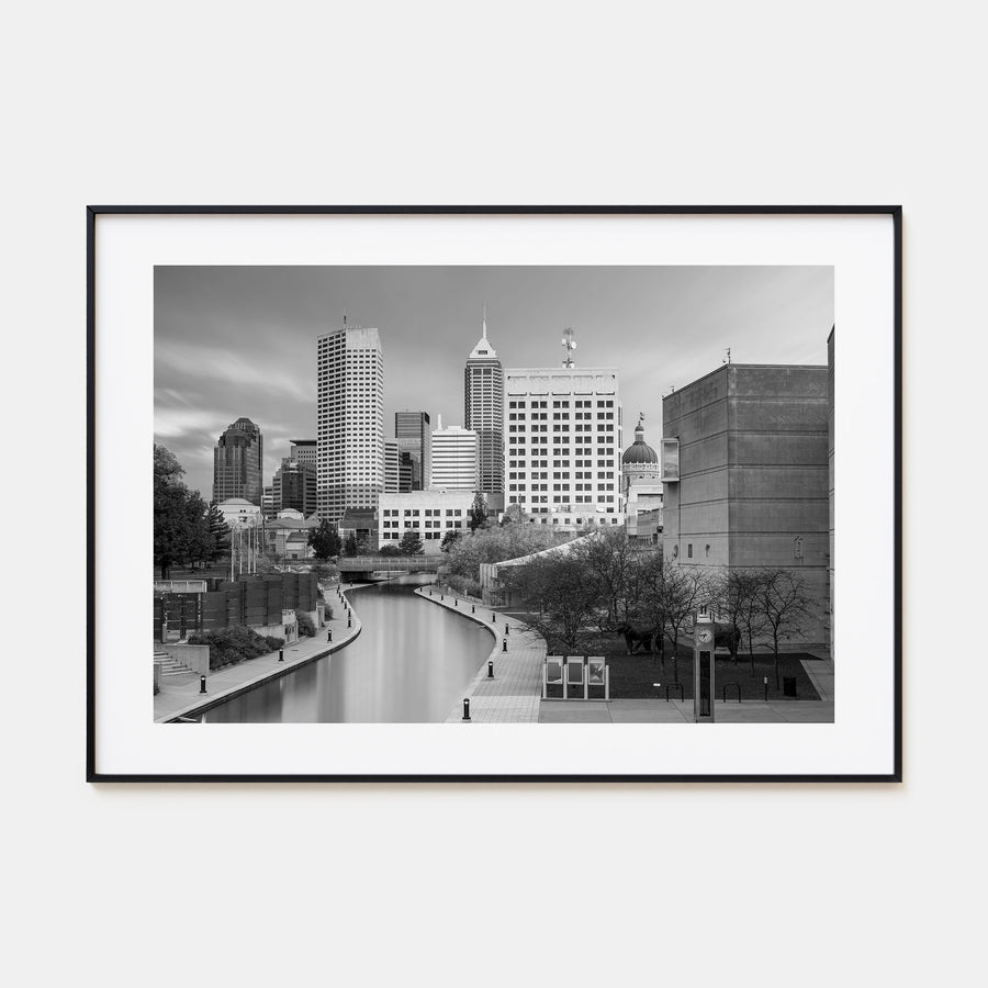 Indianapolis Landscape B&W Poster
