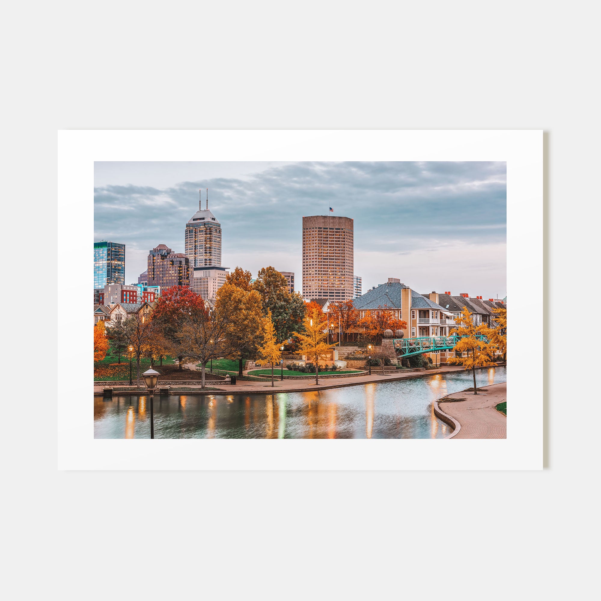 Indianapolis Landscape Color Poster
