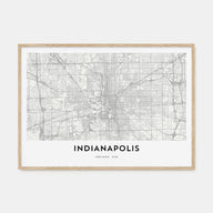 Indianapolis Map Landscape Poster