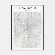 Indianapolis Map Portrait Poster