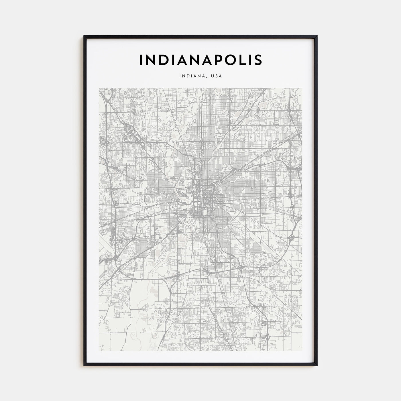 Indianapolis Map Portrait Poster