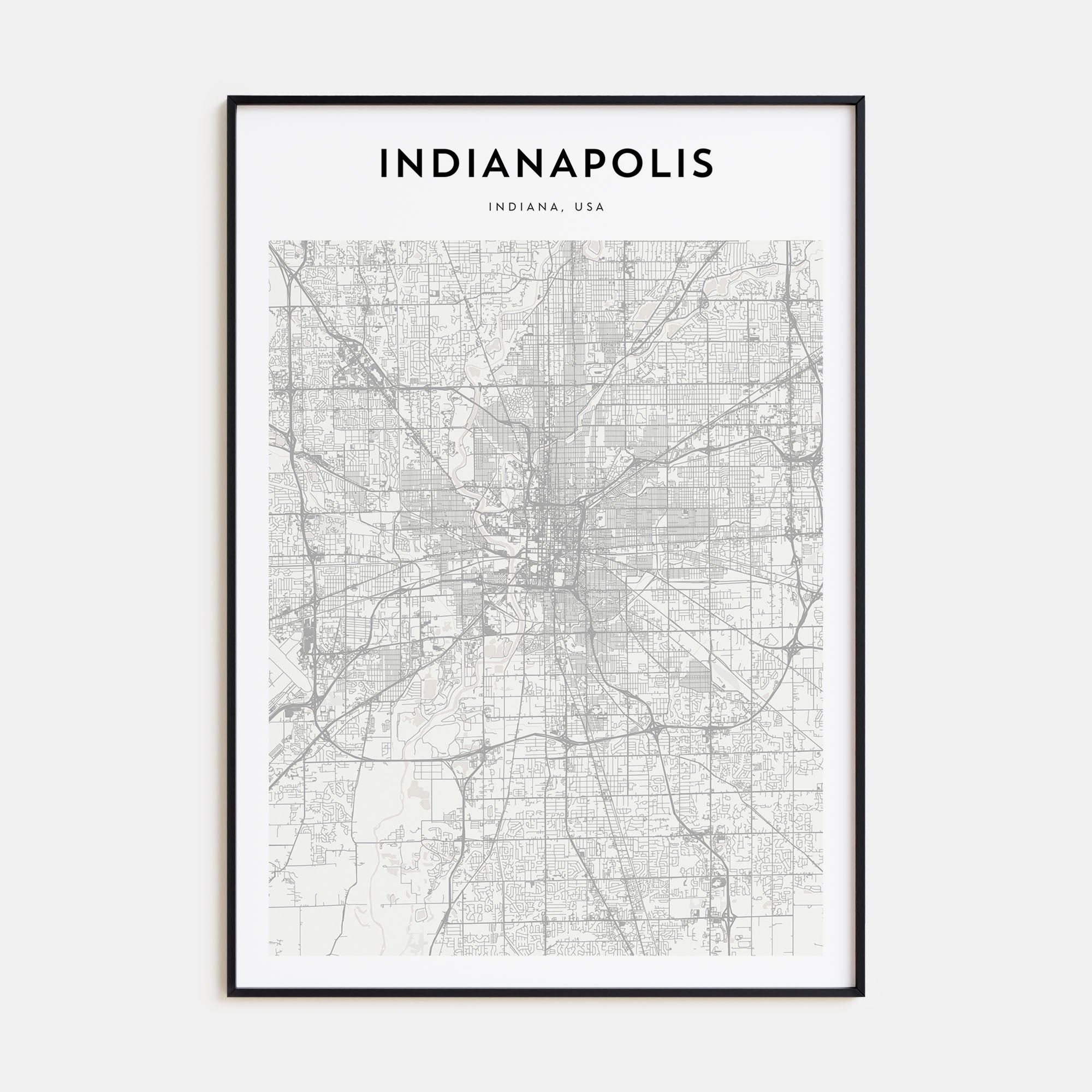 Indianapolis Map Portrait Poster