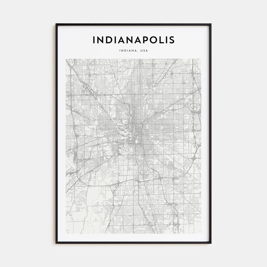 Indianapolis Map Portrait Poster