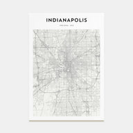 Indianapolis Map Portrait Poster