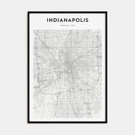 Indianapolis Map Portrait Poster