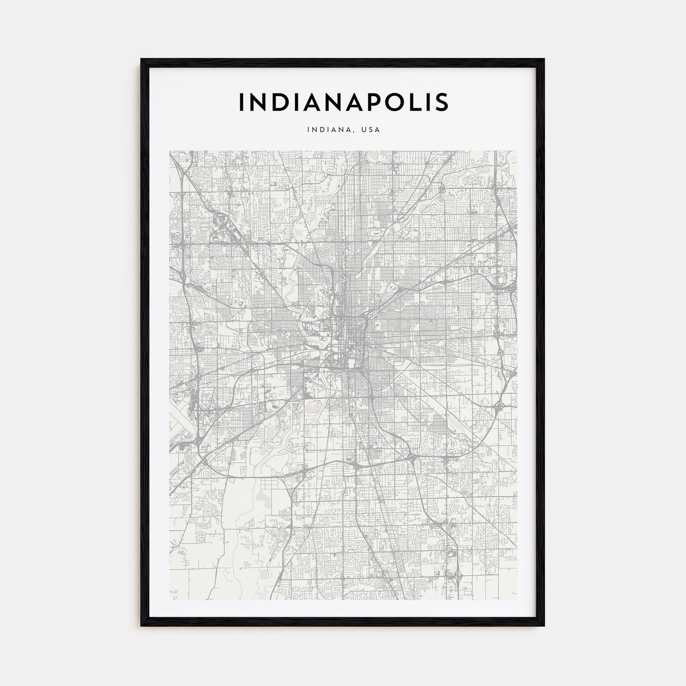 Indianapolis Map Portrait Poster