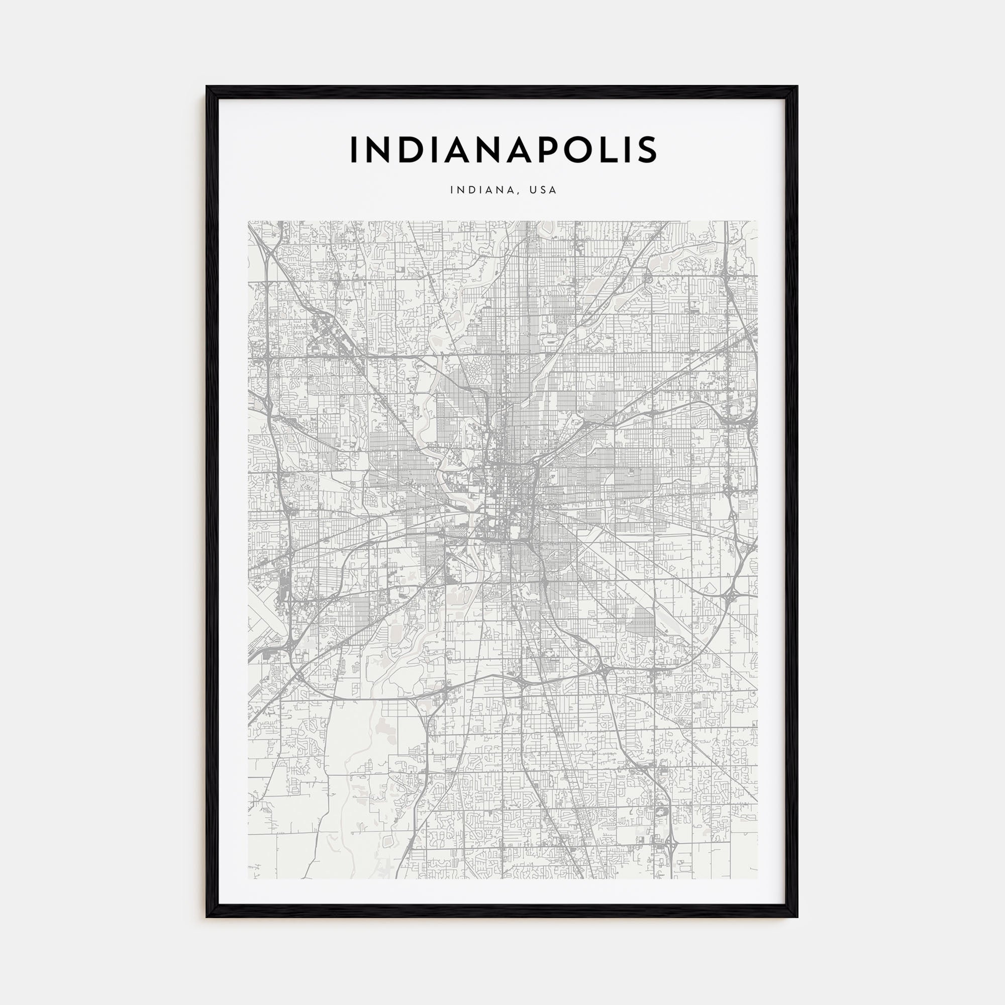 Indianapolis Map Portrait Poster
