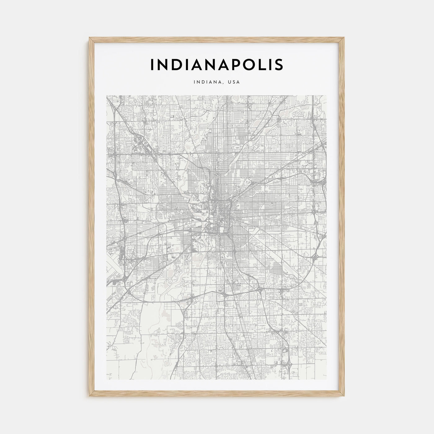 Indianapolis Map Portrait Poster