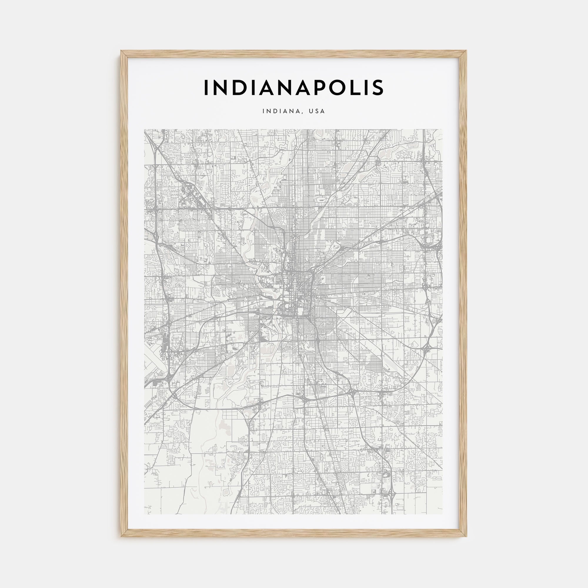 Indianapolis Map Portrait Poster