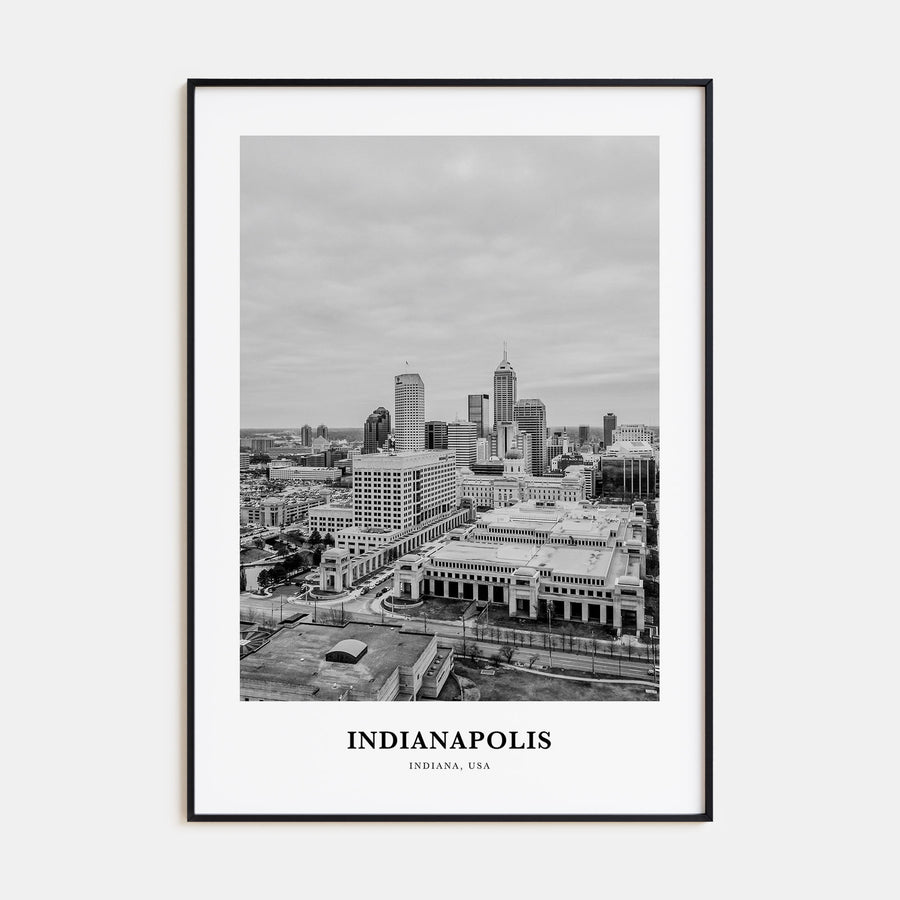 Indianapolis Portrait B&W No 2 Poster
