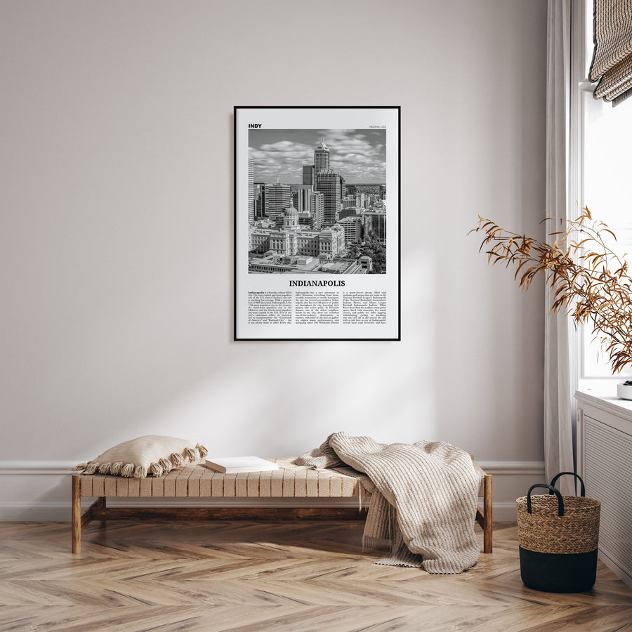Indianapolis Travel B&W No 1 Poster