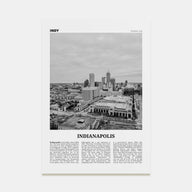 Indianapolis Travel B&W No 2 Poster