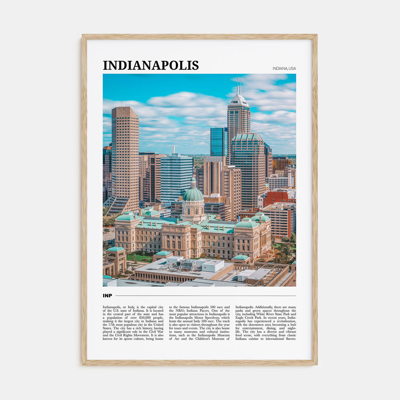Indianapolis Travel Color No 1 Poster