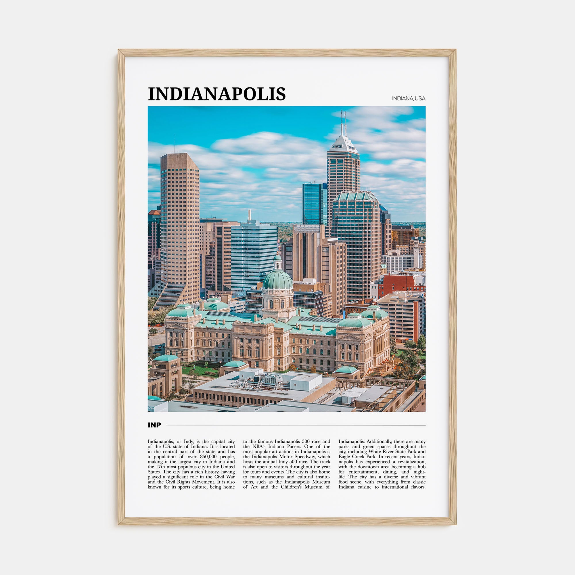 Indianapolis Travel Color No 1 Poster