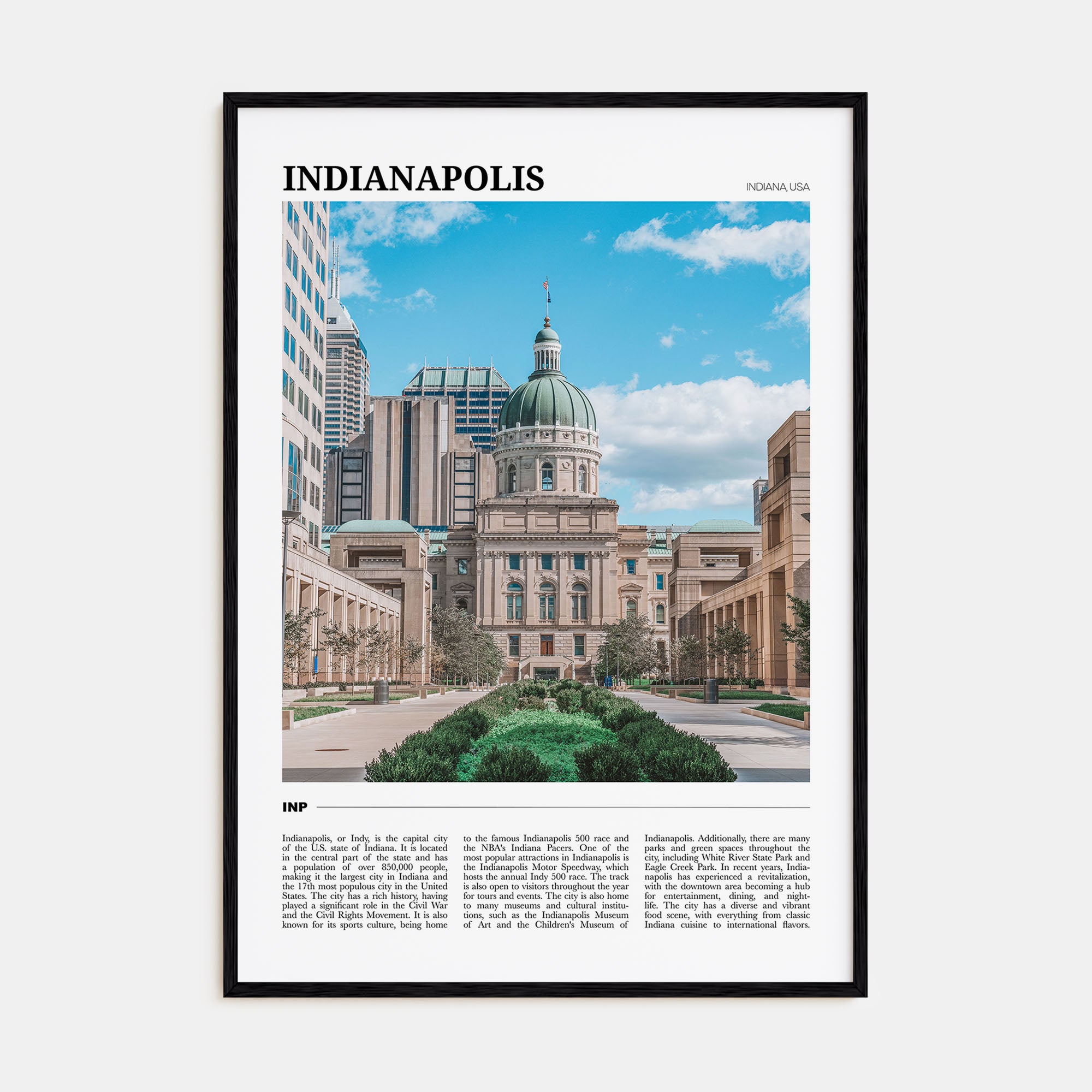 Indianapolis Travel Color No 2 Poster
