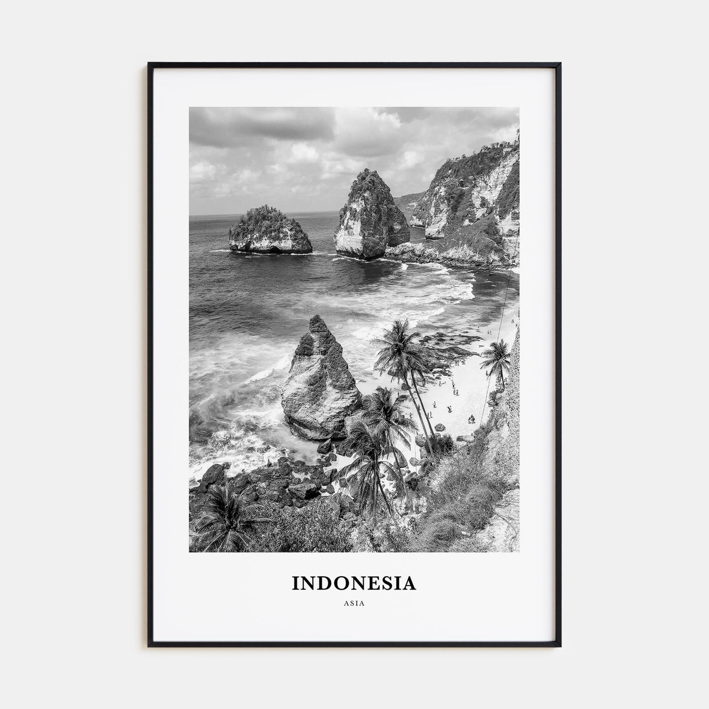 Indonesia Portrait B&W No 1 Poster