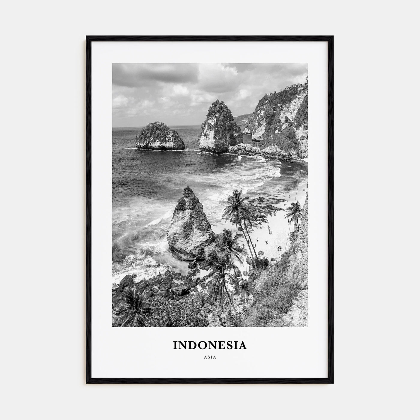 Indonesia Portrait B&W No 1 Poster