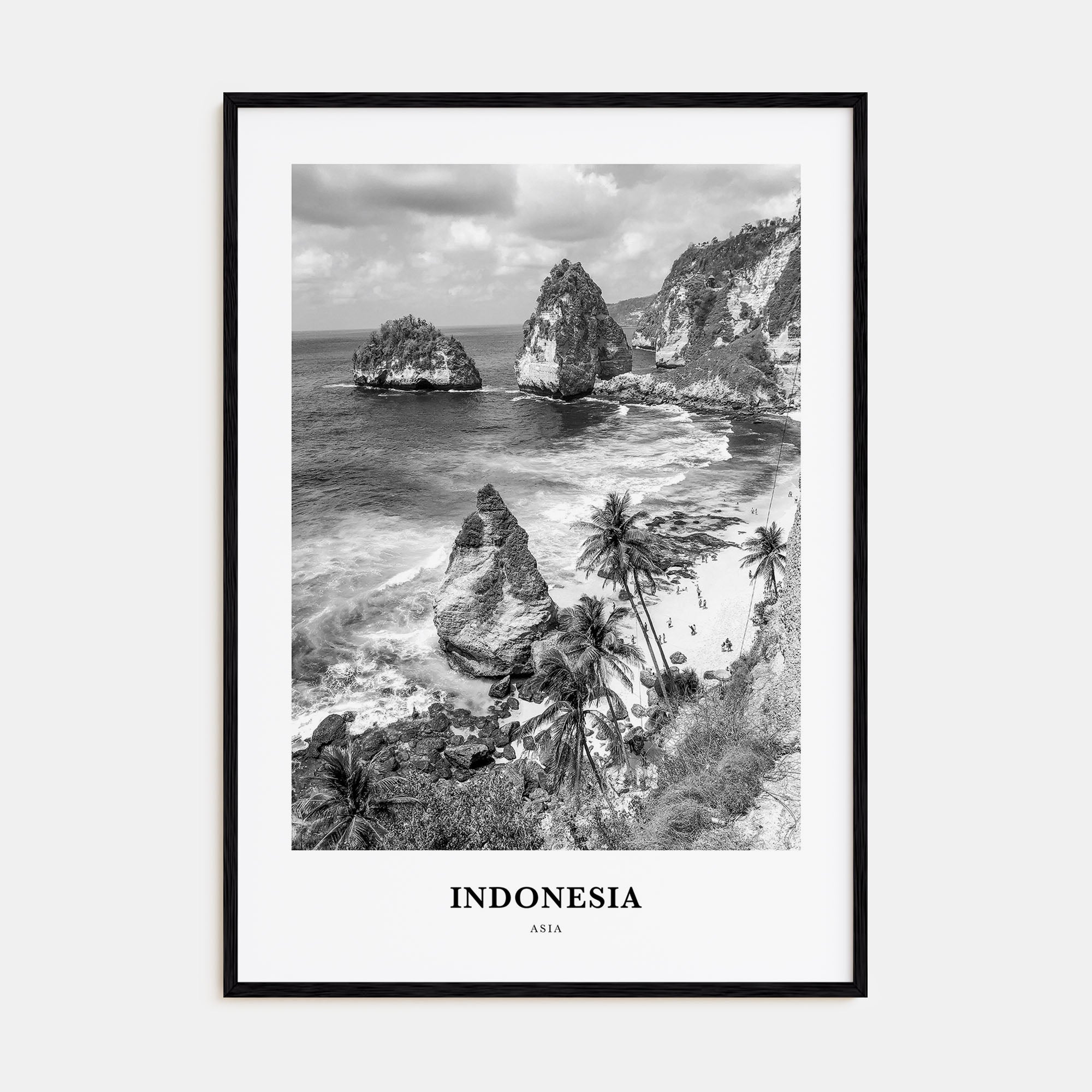 Indonesia Portrait B&W No 1 Poster