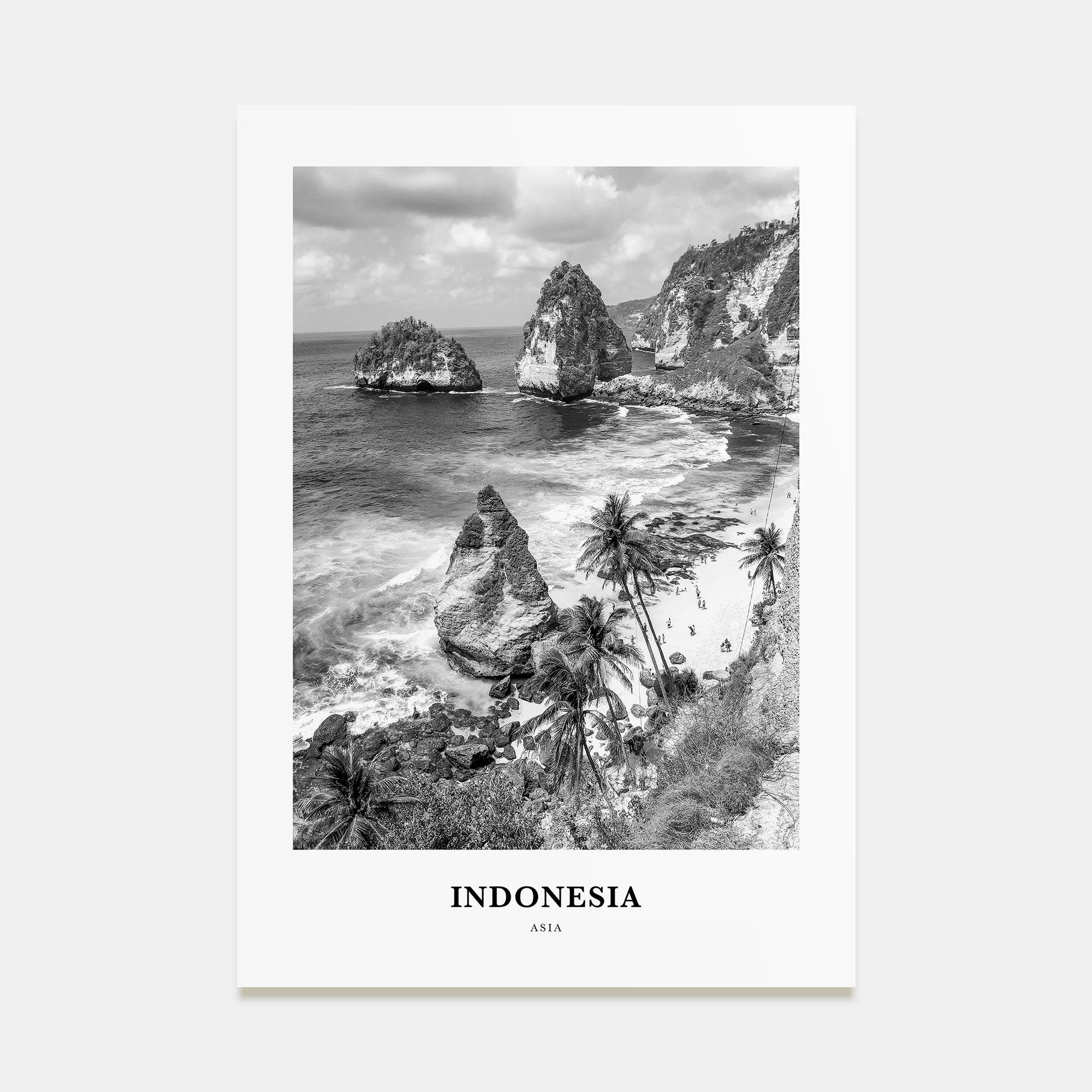 Indonesia Portrait B&W No 1 Poster