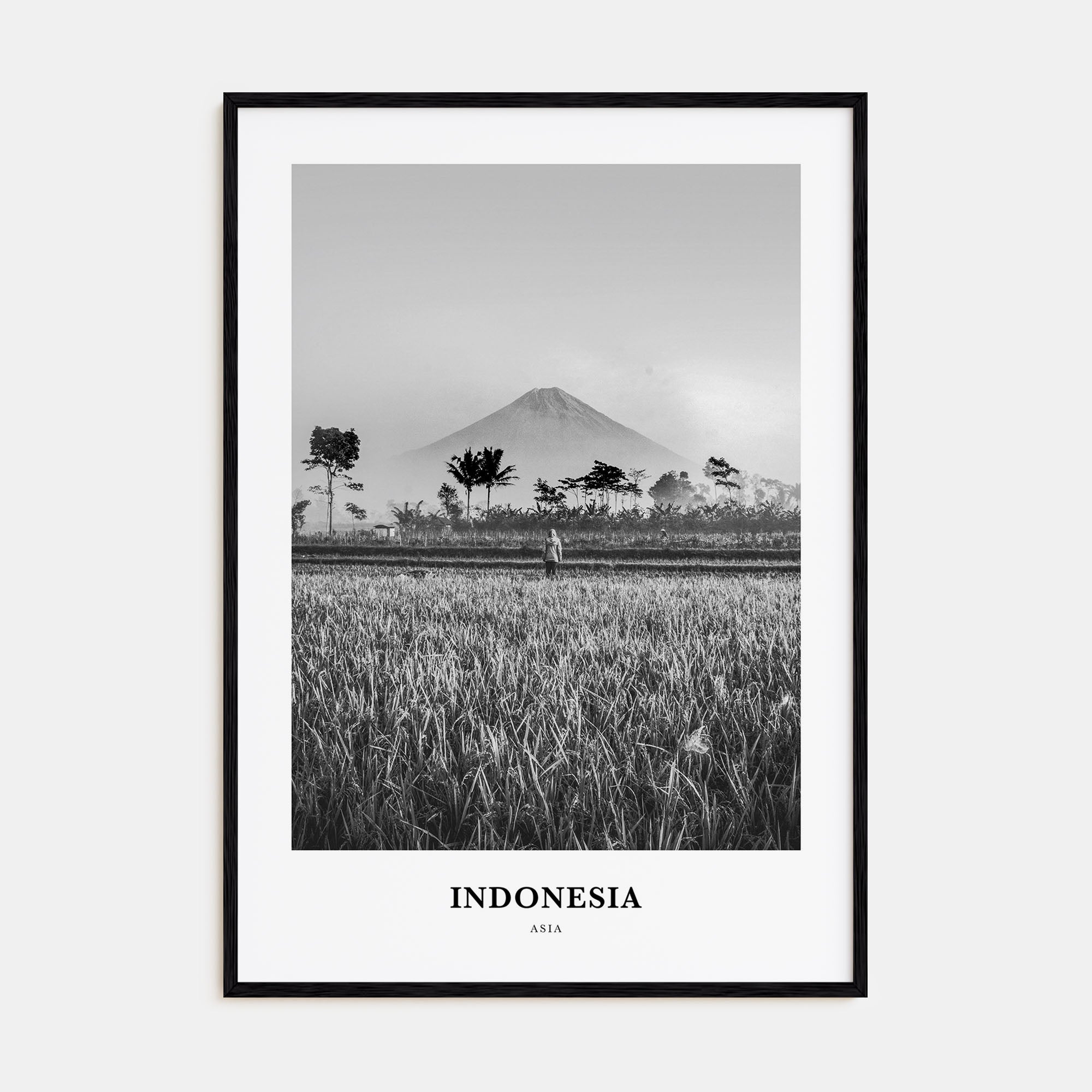Indonesia Portrait B&W No 2 Poster