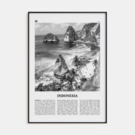 Indonesia Travel B&W No 2 Poster