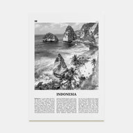 Indonesia Travel B&W No 2 Poster