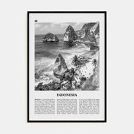 Indonesia Travel B&W No 2 Poster