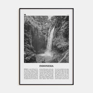 Indonesia Travel B&W No 3 Poster
