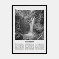 Indonesia Travel B&W No 3 Poster