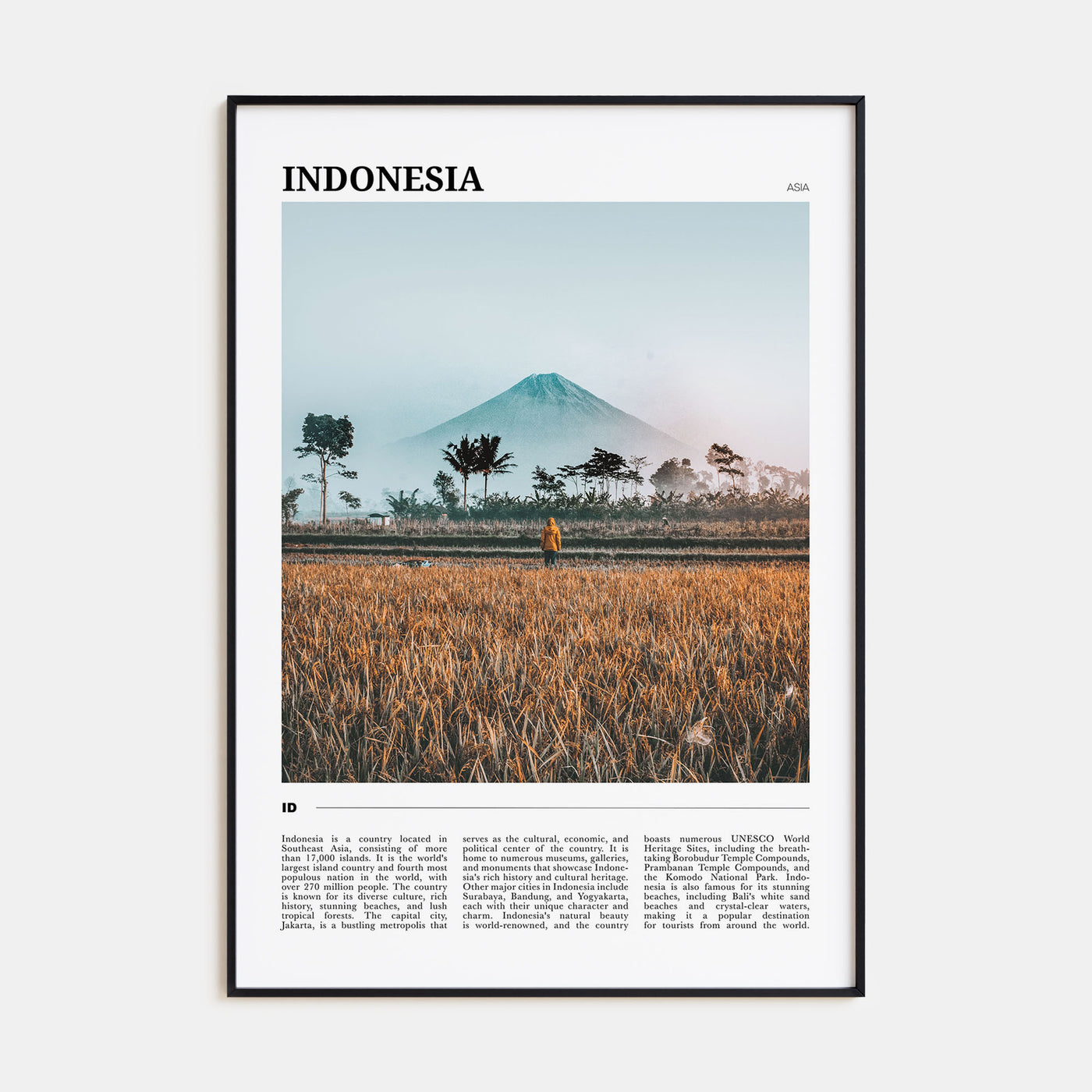 Indonesia Travel Color Poster