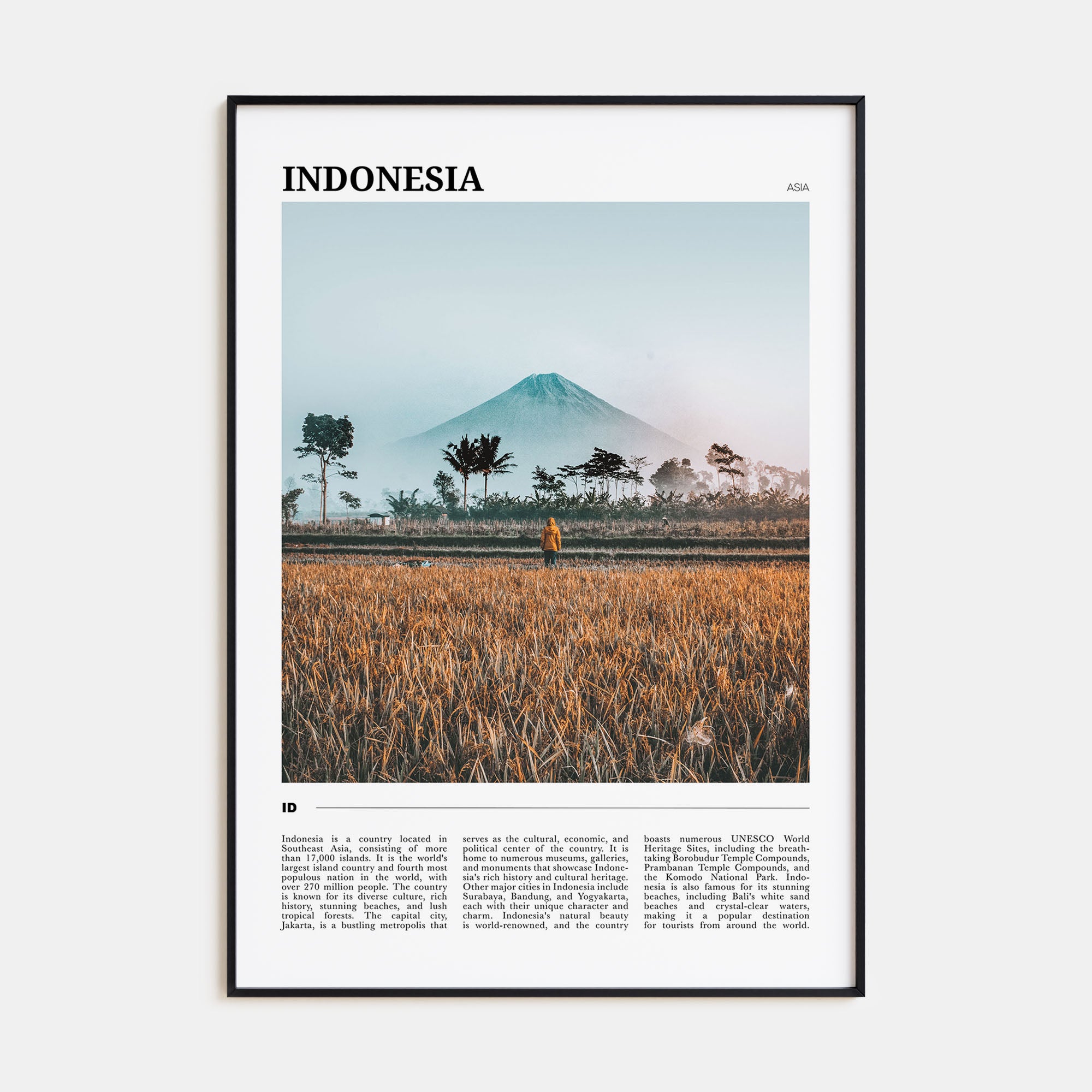 Indonesia Travel Color Poster