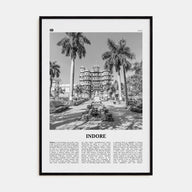 Indore Travel B&W Poster