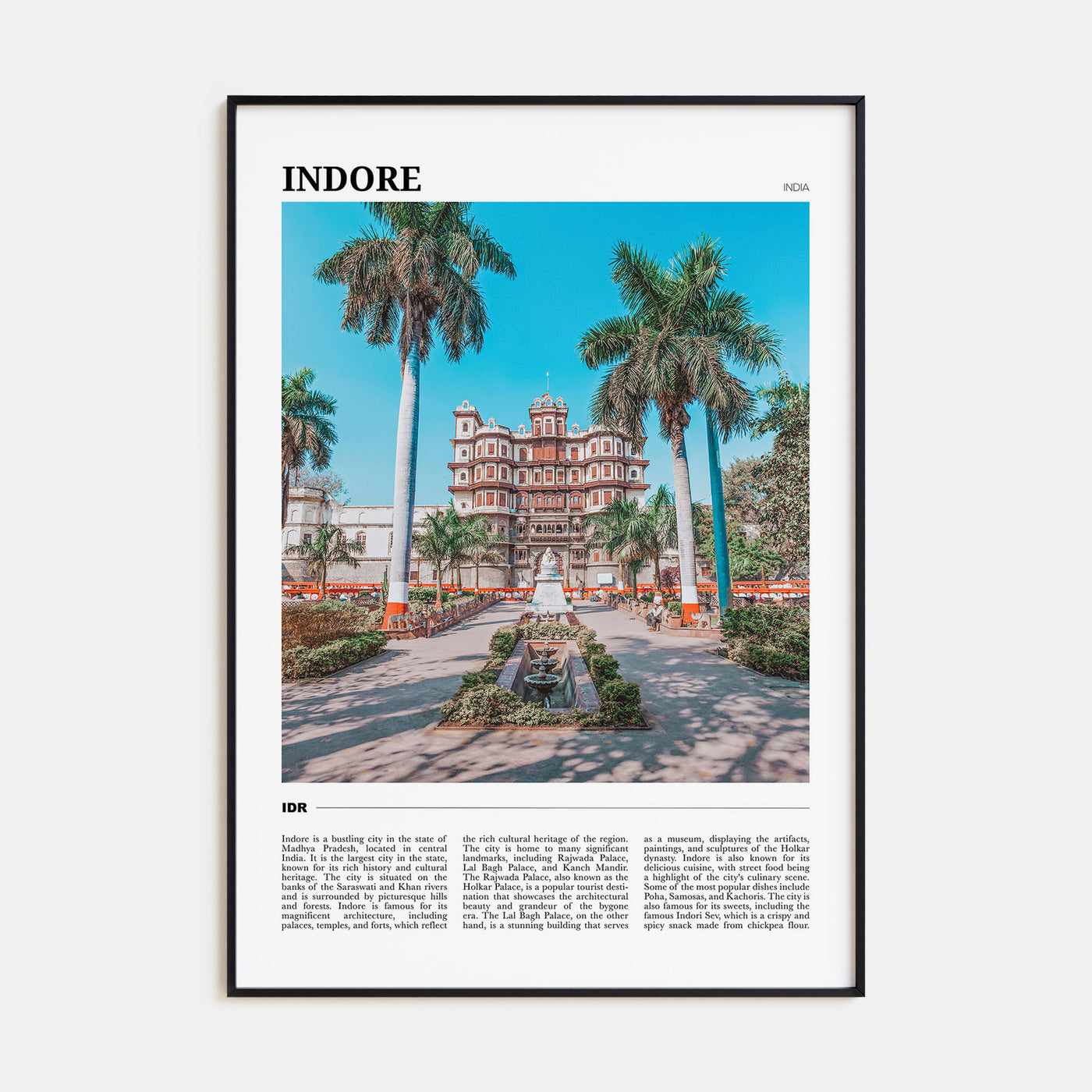Indore Travel Color Poster