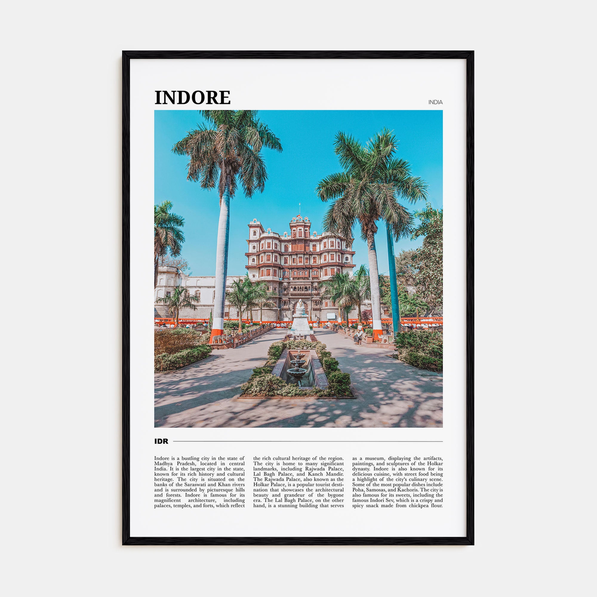 Indore Travel Color Poster