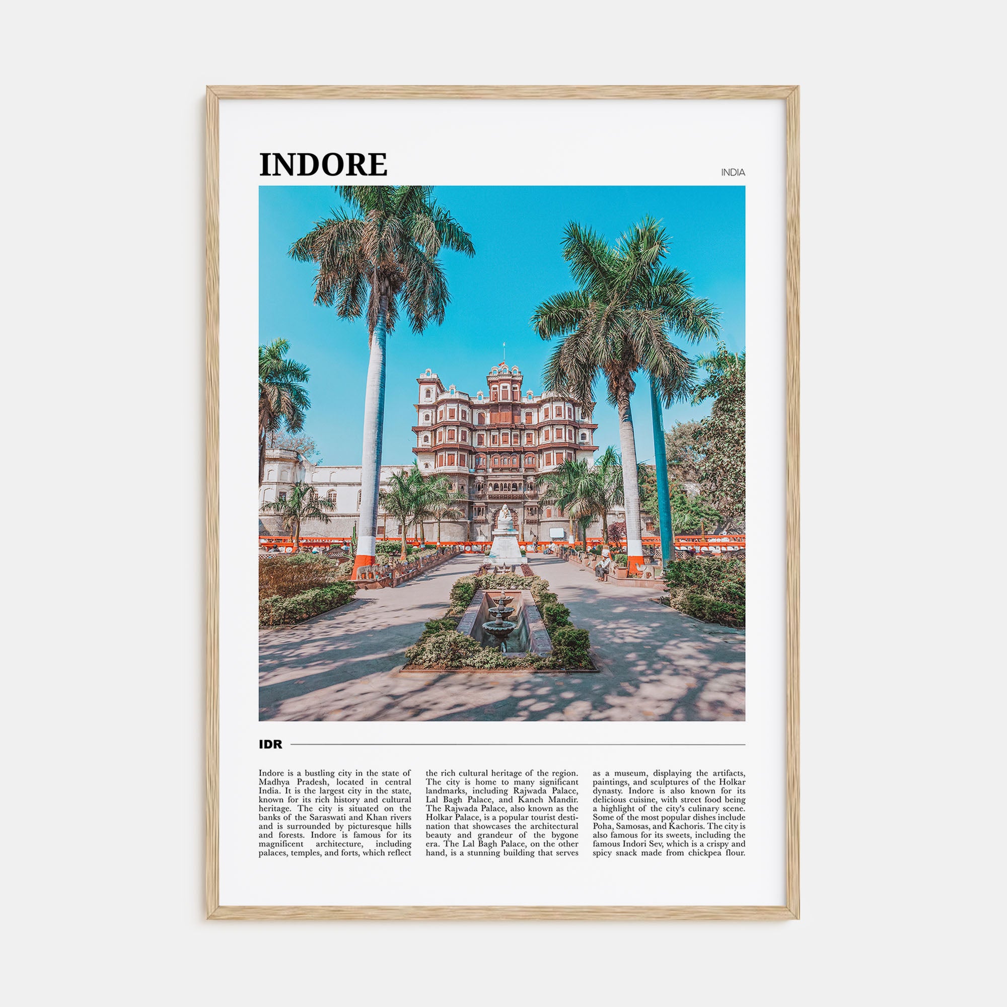 Indore Travel Color Poster