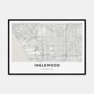 Inglewood Map Landscape Poster