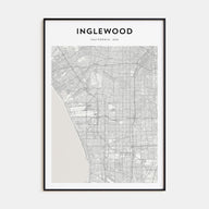 Inglewood Map Portrait Poster