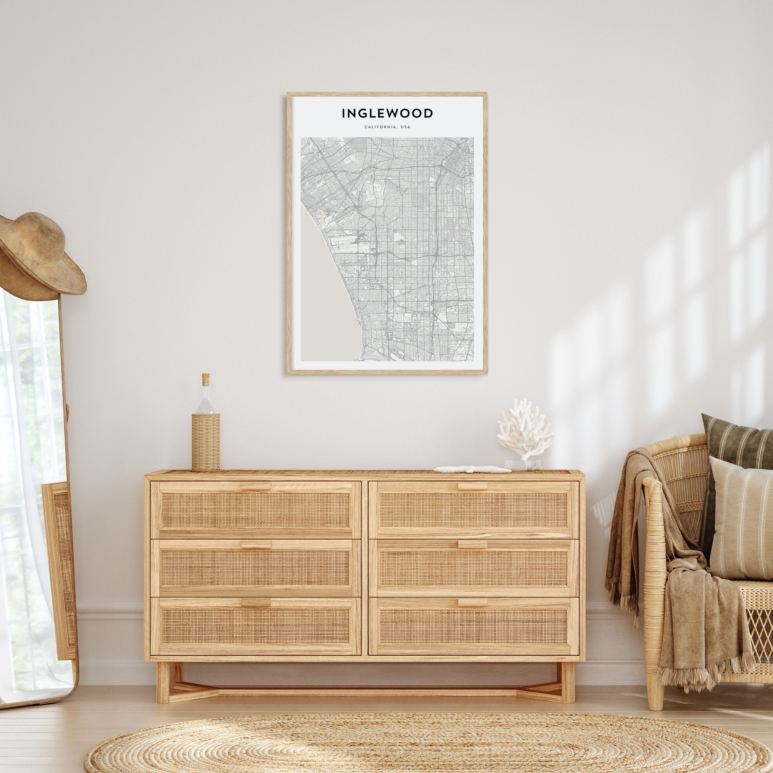 Inglewood Map Portrait Poster