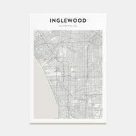 Inglewood Map Portrait Poster
