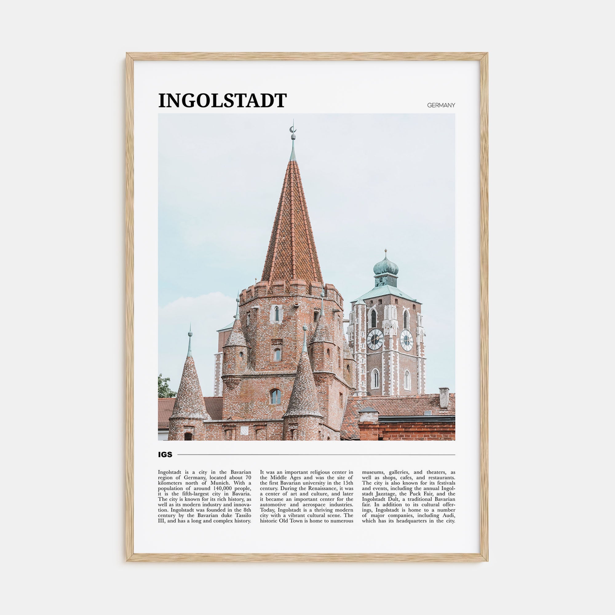 Ingolstadt Travel Color Poster