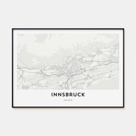 Innsbruck Map Landscape Poster