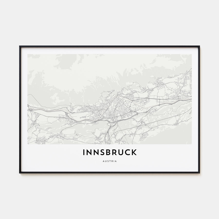 Innsbruck Map Landscape Poster