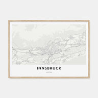 Innsbruck Map Landscape Poster