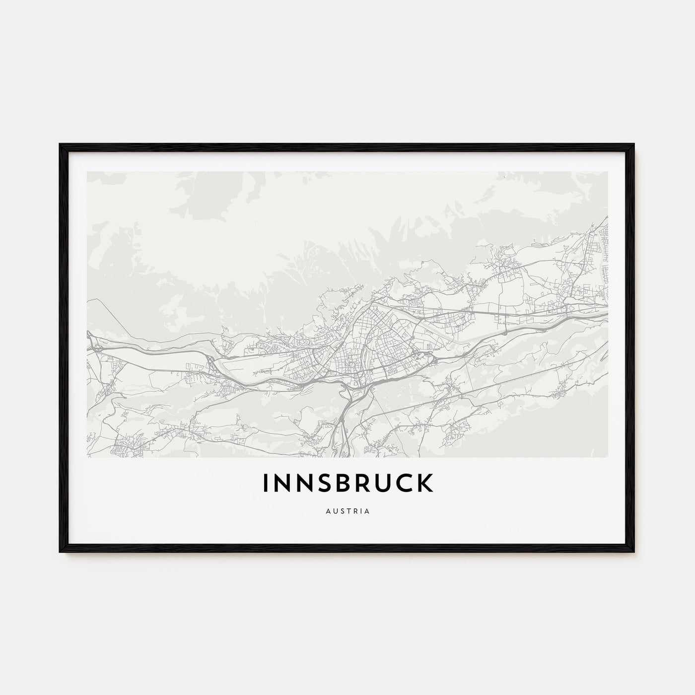 Innsbruck Map Landscape Poster
