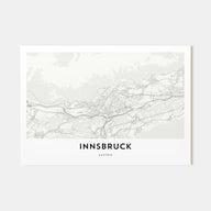 Innsbruck Map Landscape Poster