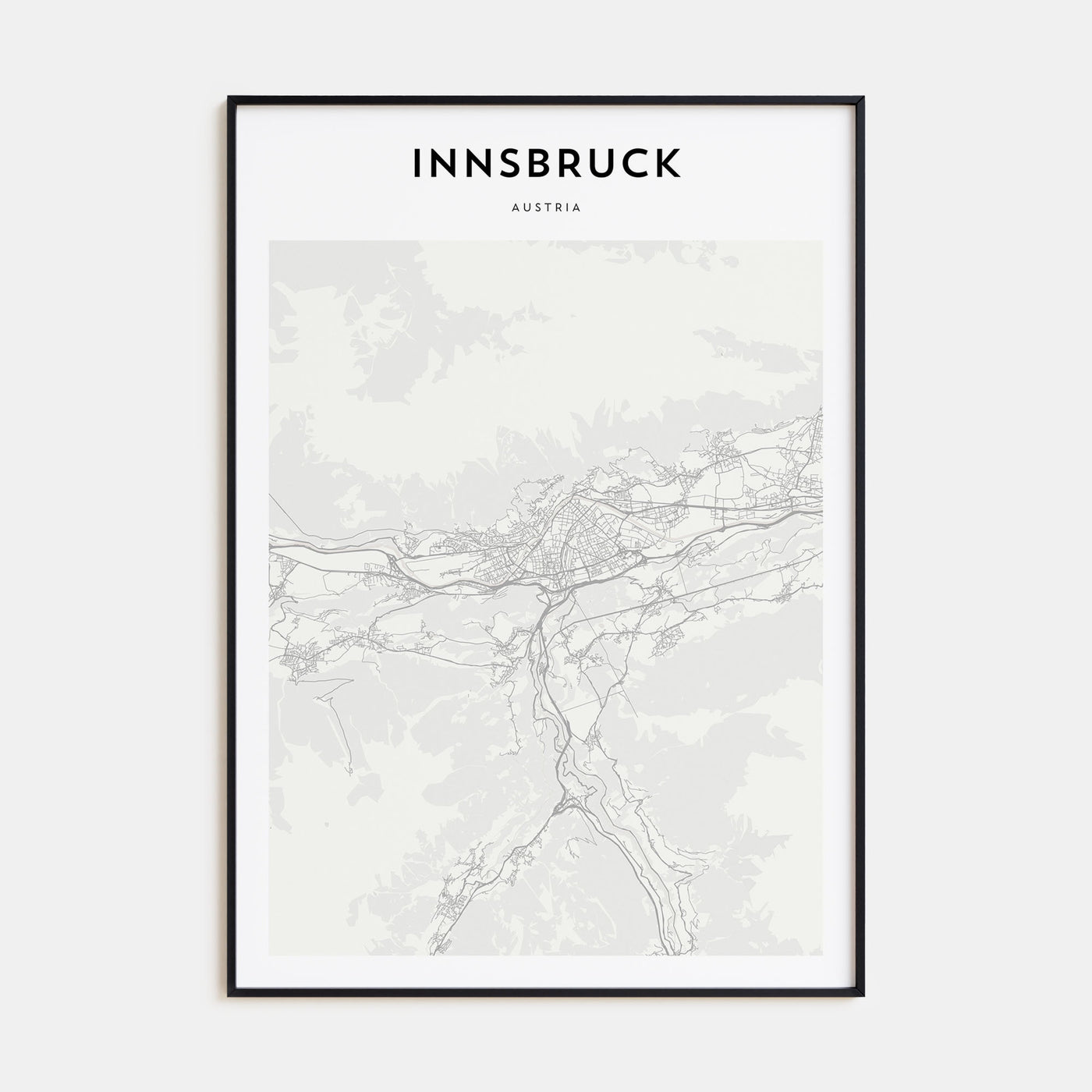 Innsbruck Map Portrait Poster