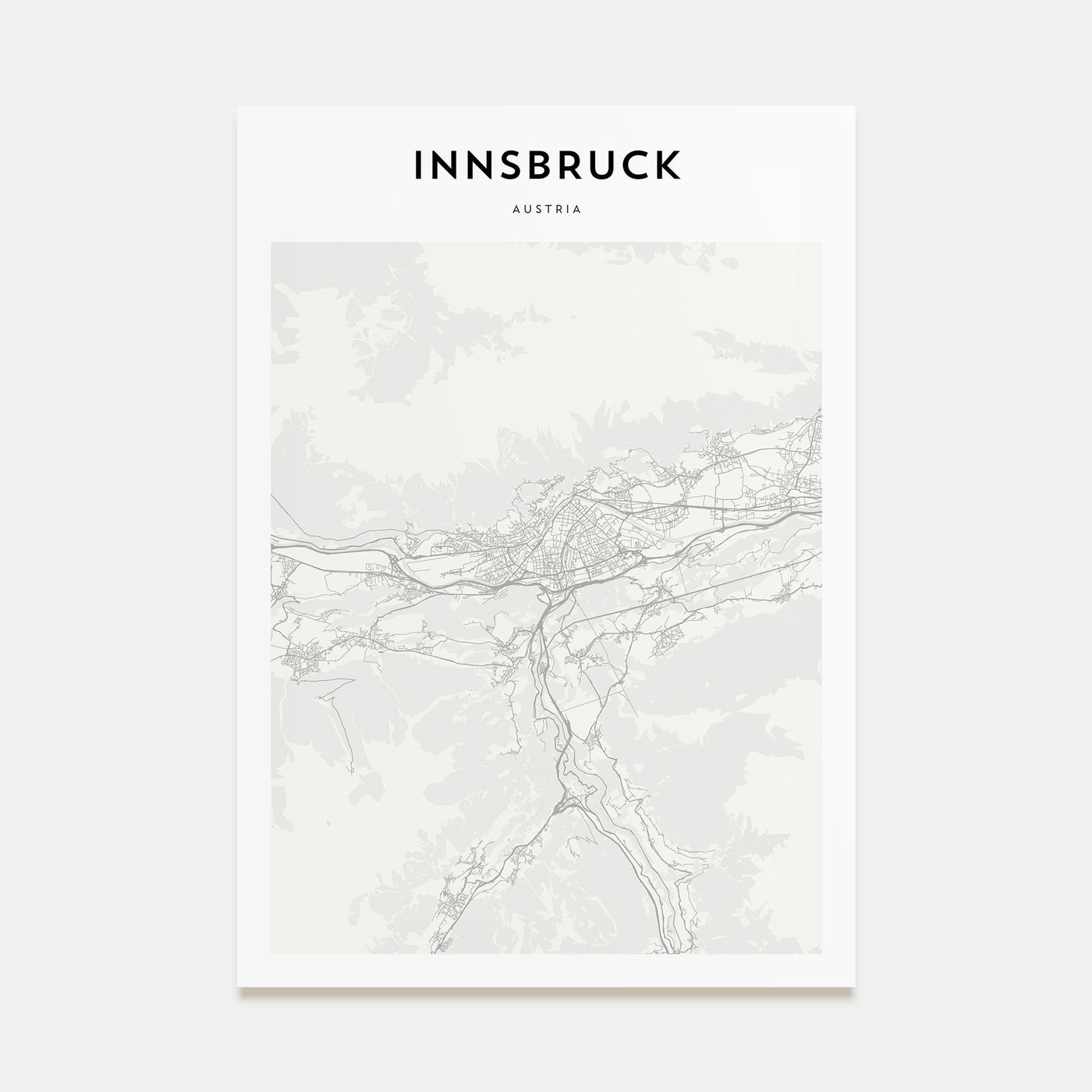 Innsbruck Map Portrait Poster