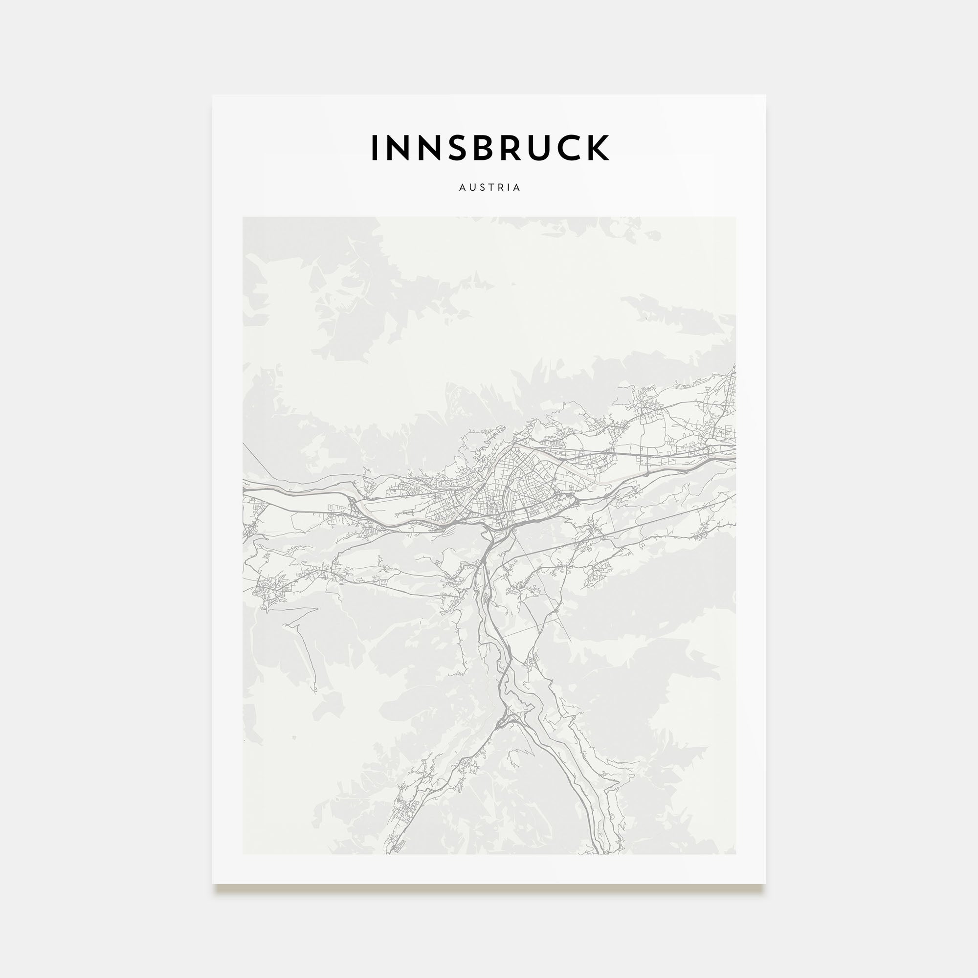 Innsbruck Map Portrait Poster